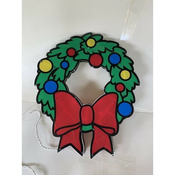 VTG 18" 35 Light Wreath Window Wall Sculpture - Picture 5 of 8